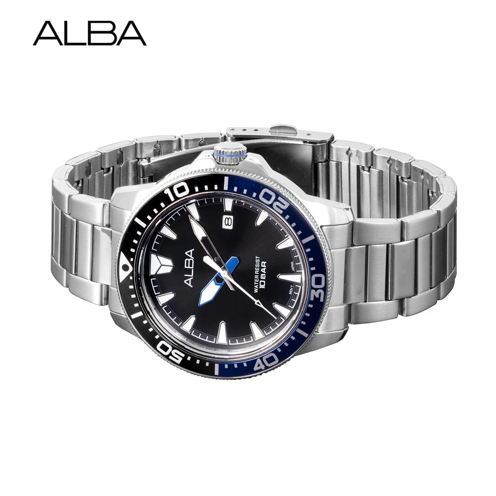 นาฬิกาข้อมือผู้ชาย ALBA รุ่น SPORTIVE AS9U01X ขนาด 44 มม. สีดำ