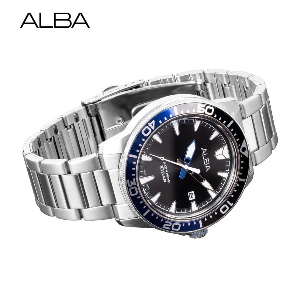 นาฬิกาข้อมือผู้ชาย ALBA รุ่น SPORTIVE AS9U01X ขนาด 44 มม. สีดำ