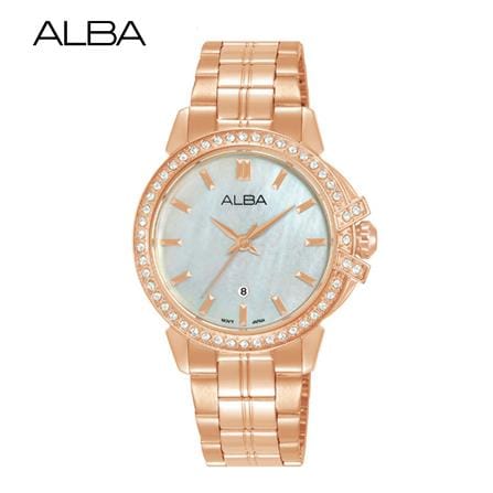 นาฬิกาข้อมือผู้หญิง ALBA รุ่น SIGNA AH7CW8X ขนาด 34 มม. สีขาว