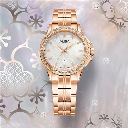 นาฬิกาข้อมือผู้หญิง ALBA รุ่น SIGNA AH7CW8X ขนาด 34 มม. สีขาว_3