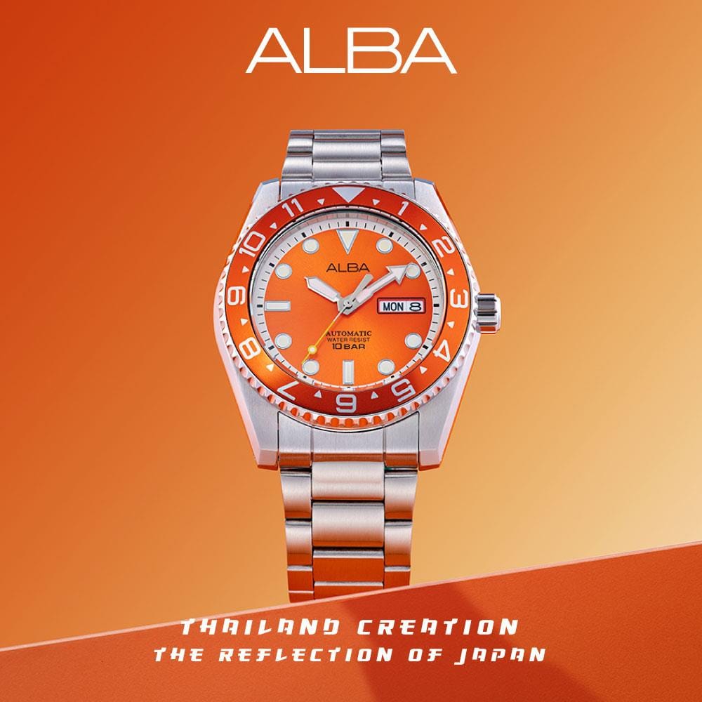 นาฬิกาข้อมือผู้ชาย ALBA รุ่น SPORTIVE AL4511X ขนาด 43 มม. สีส้ม