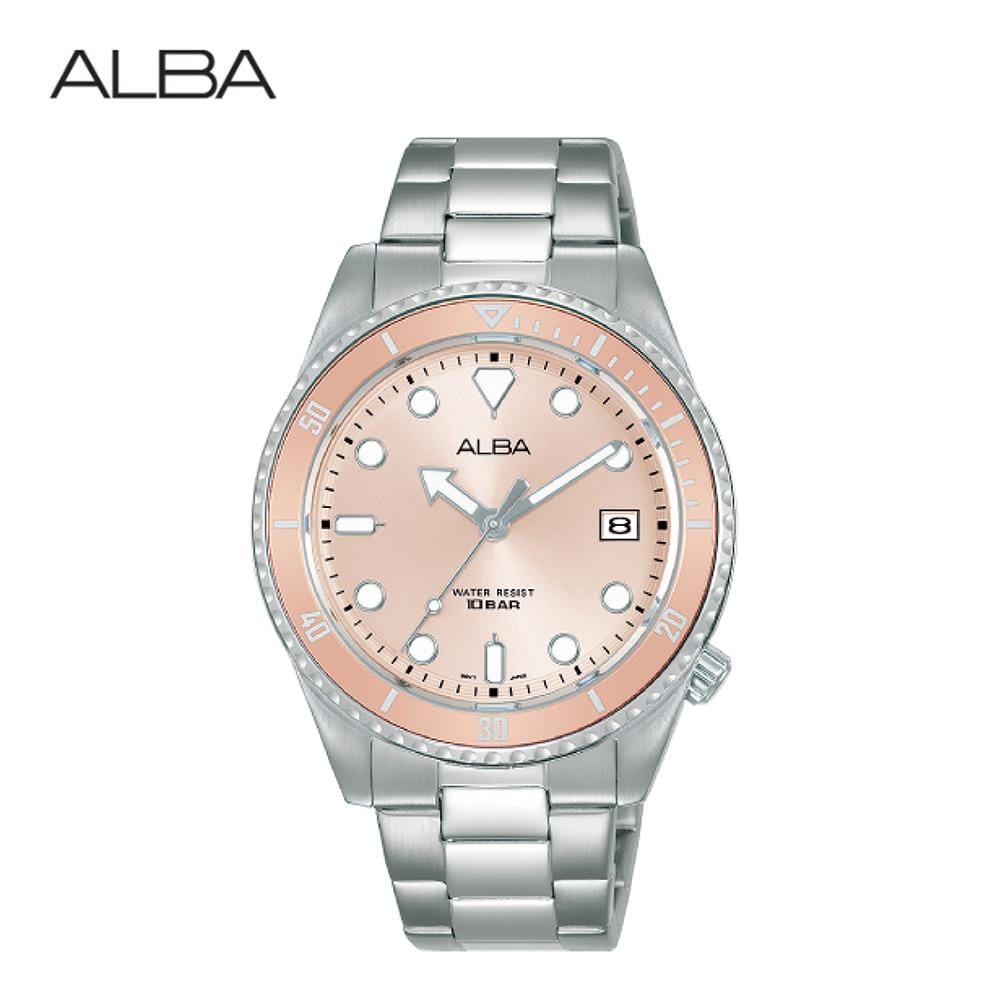 นาฬิกาข้อมือผู้หญิง ALBA รุ่น BOYISH AG8L43X ขนาด 36 มม. สีชมพูอ่อน_1