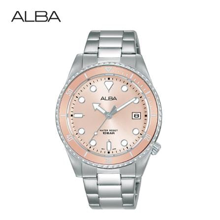 นาฬิกาข้อมือผู้หญิง ALBA รุ่น BOYISH AG8L43X ขนาด 36 มม. สีชมพูอ่อน_0