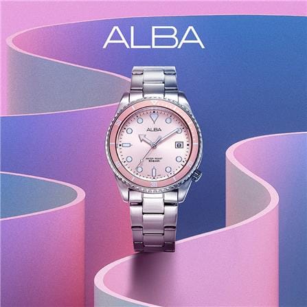นาฬิกาข้อมือผู้หญิง ALBA รุ่น BOYISH AG8L43X ขนาด 36 มม. สีชมพูอ่อน_4