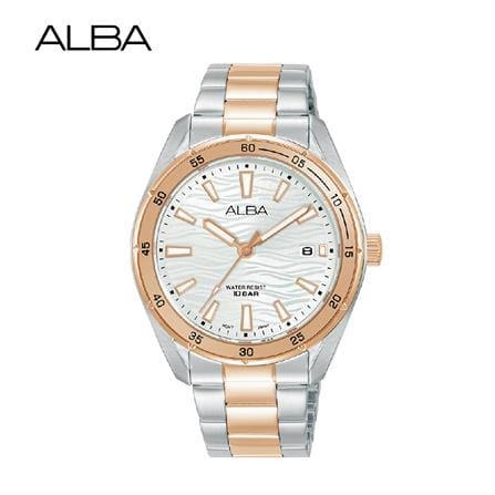 นาฬิกาข้อมือผู้หญิง ALBA รุ่น BOYISH QUARTZ AG8N56X ขนาด 36 มม. สีขาว
