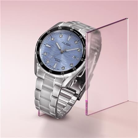 นาฬิกาข้อมือผู้หญิง ALBA รุ่น BOYISH QUARTZ AG8P11X ขนาด 36 มม. สีฟ้า_2
