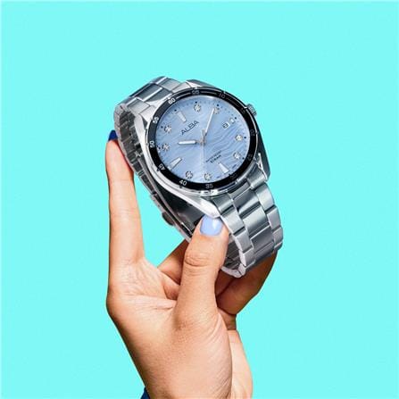 นาฬิกาข้อมือผู้หญิง ALBA รุ่น BOYISH QUARTZ AG8P11X ขนาด 36 มม. สีฟ้า_3