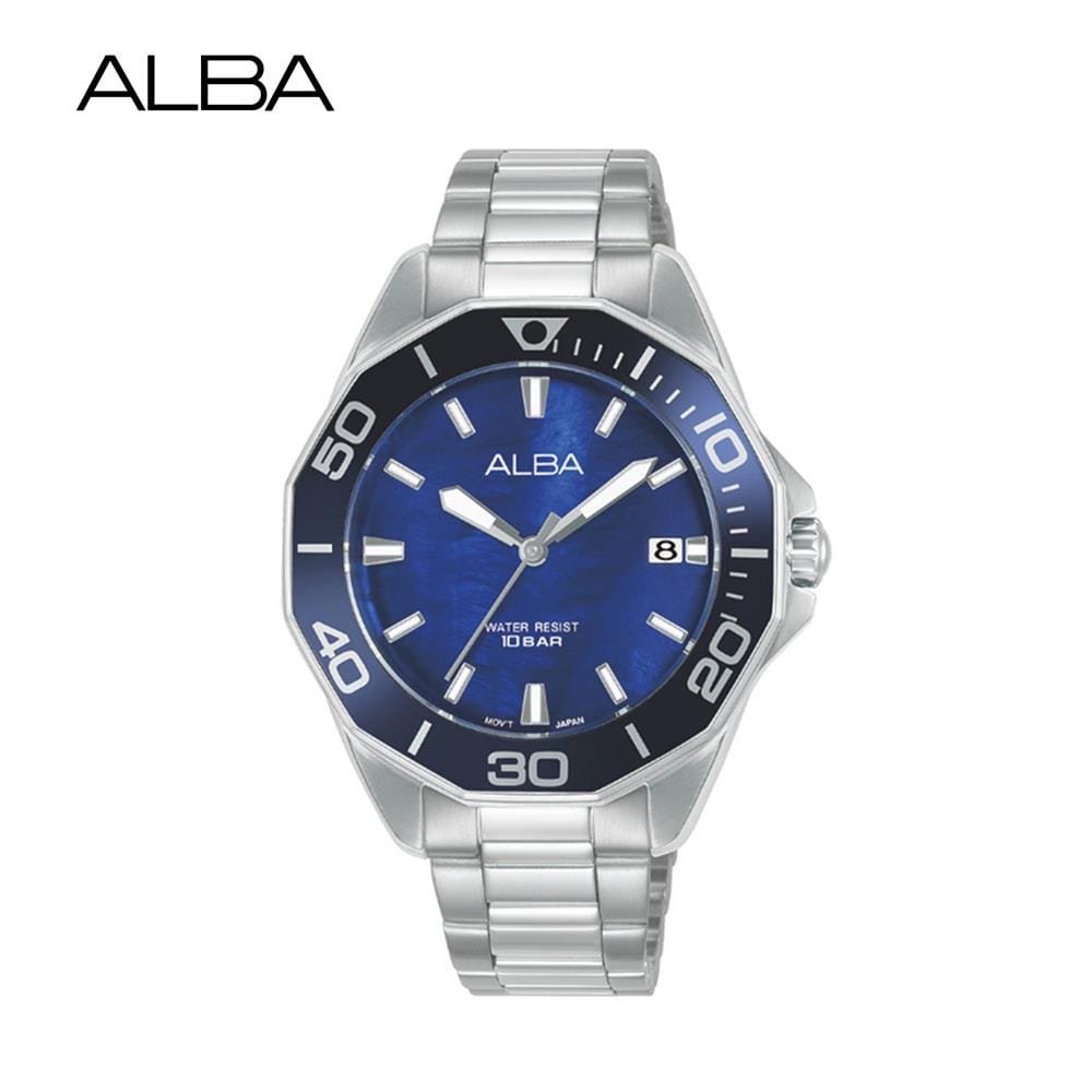 นาฬิกาข้อมือผู้หญิง ALBA รุ่น BOYISH QUARTZ AG8P25X ขนาด 36 มม. สีน้ำเงิน