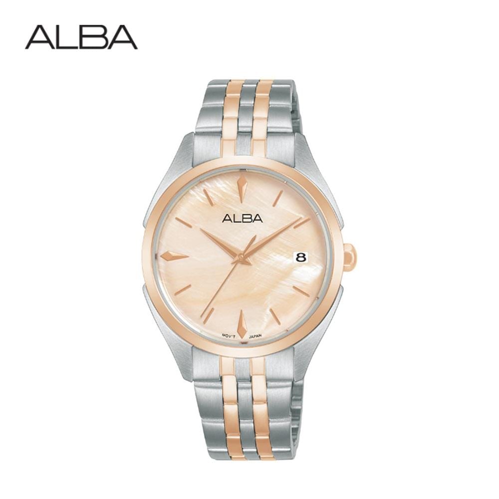 นาฬิกาข้อมือผู้หญิง ALBA รุ่น IKEBANA AG8P34X ขนาด 32 มม. สีชมพู