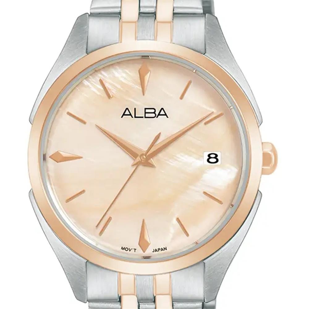 นาฬิกาข้อมือผู้หญิง ALBA รุ่น IKEBANA AG8P34X ขนาด 32 มม. สีชมพู