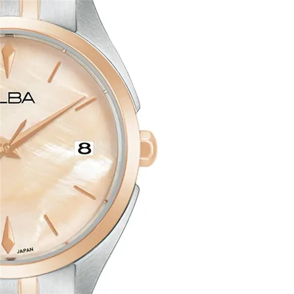 นาฬิกาข้อมือผู้หญิง ALBA รุ่น IKEBANA AG8P34X ขนาด 32 มม. สีชมพู