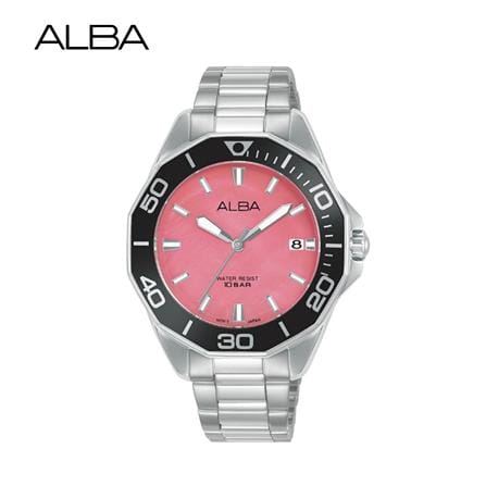 นาฬิกาข้อมือผู้หญิง ALBA รุ่น BOYISH QUARTZ AG8P29X ขนาด 36 มม. สีชมพู