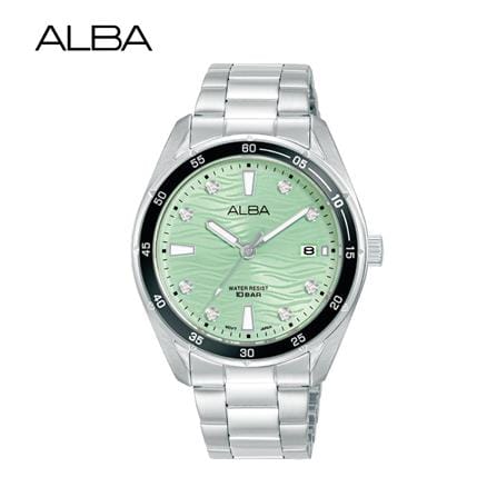 นาฬิกาข้อมือผู้หญิง ALBA รุ่น BOYISH QUARTZ AG8P09X ขนาด 36 มม. สีเขียว