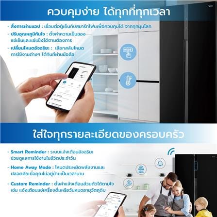 ตู้เย็น SIDE BY SIDE MIDEA RS710 19.3 คิว สีดำ_10