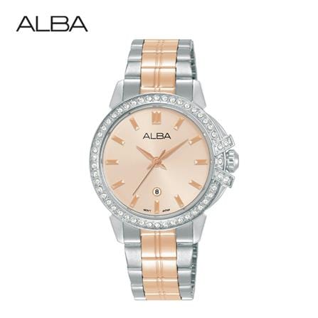 นาฬิกาข้อมือผู้หญิง ALBA รุ่น SIGNA AH7CX1X ขนาด 34 มม. สีชมพู_0