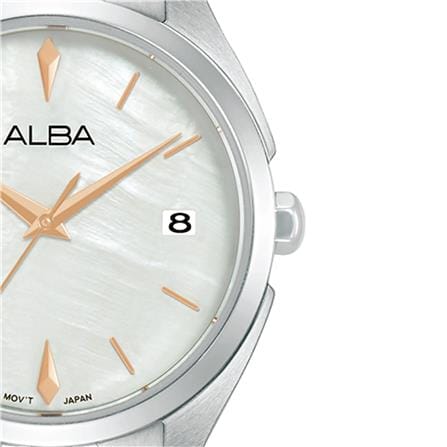 นาฬิกาข้อมือผู้หญิง ALBA รุ่น IKEBANA AG8P39X ขนาด 32 มม. สีขาว_2