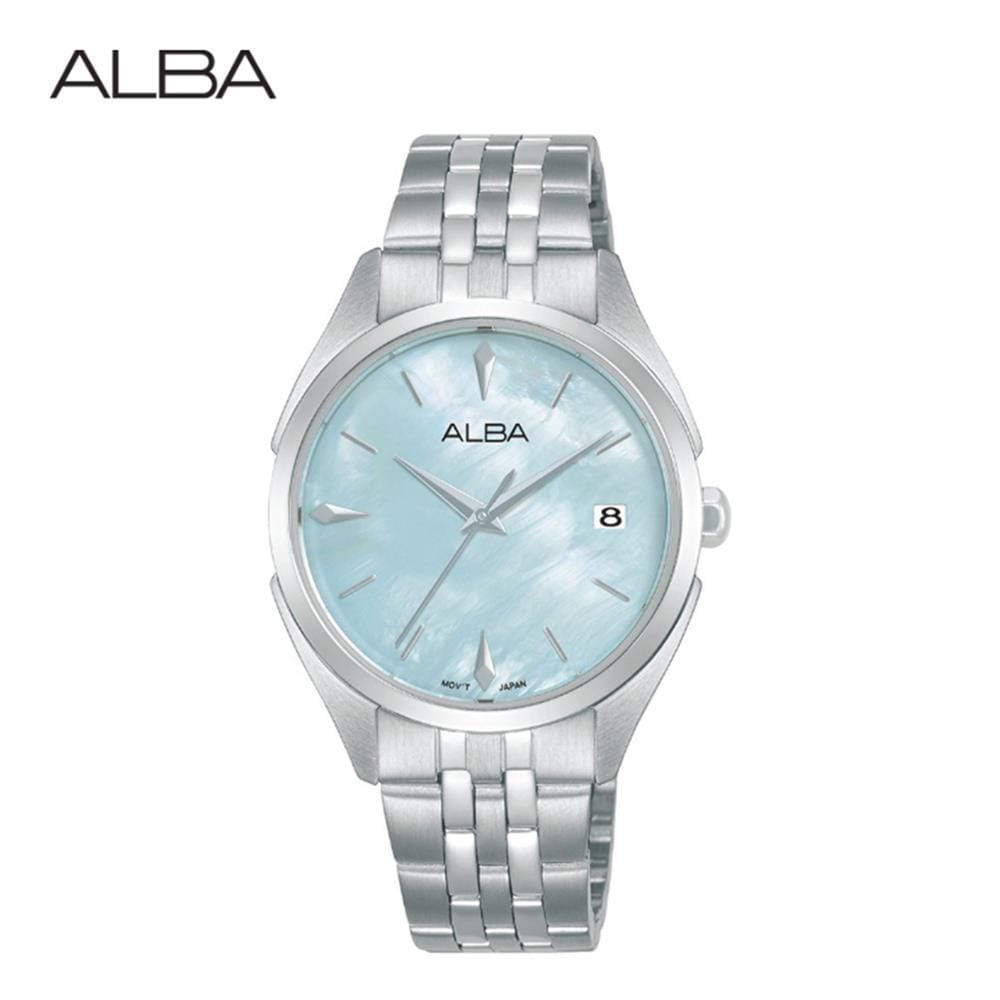 นาฬิกาข้อมือผู้หญิง ALBA รุ่น IKEBANA AG8P43X ขนาด 32 มม. สีฟ้า