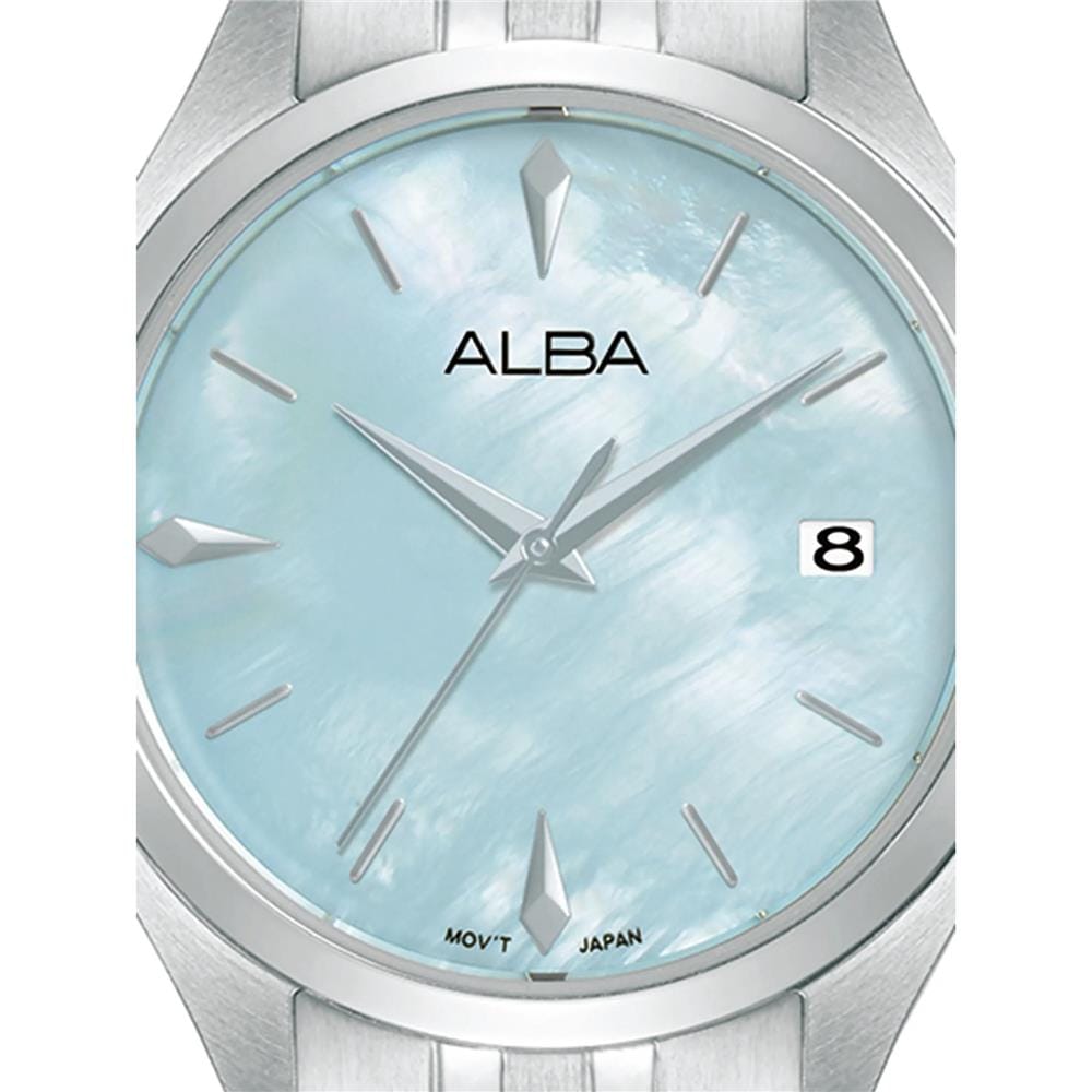 นาฬิกาข้อมือผู้หญิง ALBA รุ่น IKEBANA AG8P43X ขนาด 32 มม. สีฟ้า