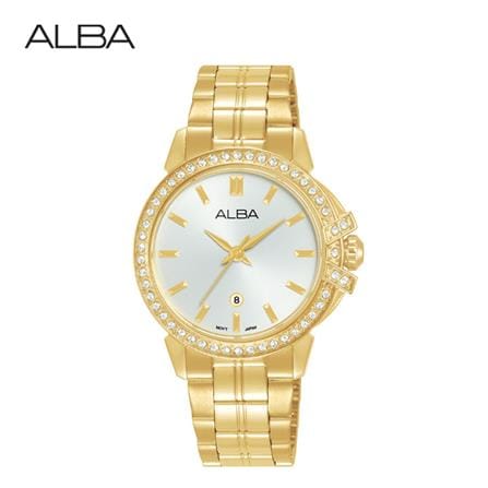 นาฬิกาข้อมือผู้หญิง ALBA รุ่น SIGNA AH7CX0X ขนาด 34 มม. สีเงิน