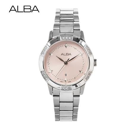 นาฬิกาข้อมือผู้หญิง ALBA รุ่น IKEBANA AH7DG5X ขนาด 32 มม. สีชมพู