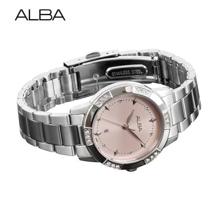 นาฬิกาข้อมือผู้หญิง ALBA รุ่น IKEBANA AH7DG5X ขนาด 32 มม. สีชมพู_2