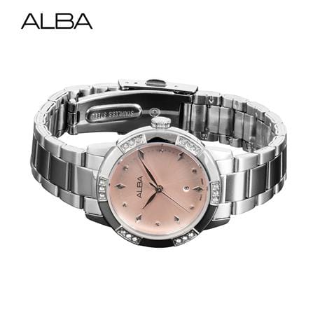นาฬิกาข้อมือผู้หญิง ALBA รุ่น IKEBANA AH7DG5X ขนาด 32 มม. สีชมพู_3
