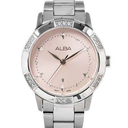 นาฬิกาข้อมือผู้หญิง ALBA รุ่น IKEBANA AH7DG5X ขนาด 32 มม. สีชมพู_4
