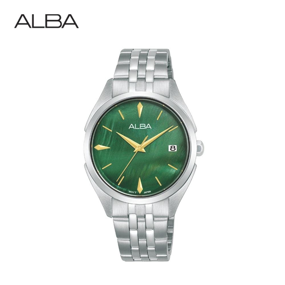นาฬิกาข้อมือผู้หญิง ALBA รุ่น IKEBANA AG8P37X ขนาด 32 มม. สีเขียว