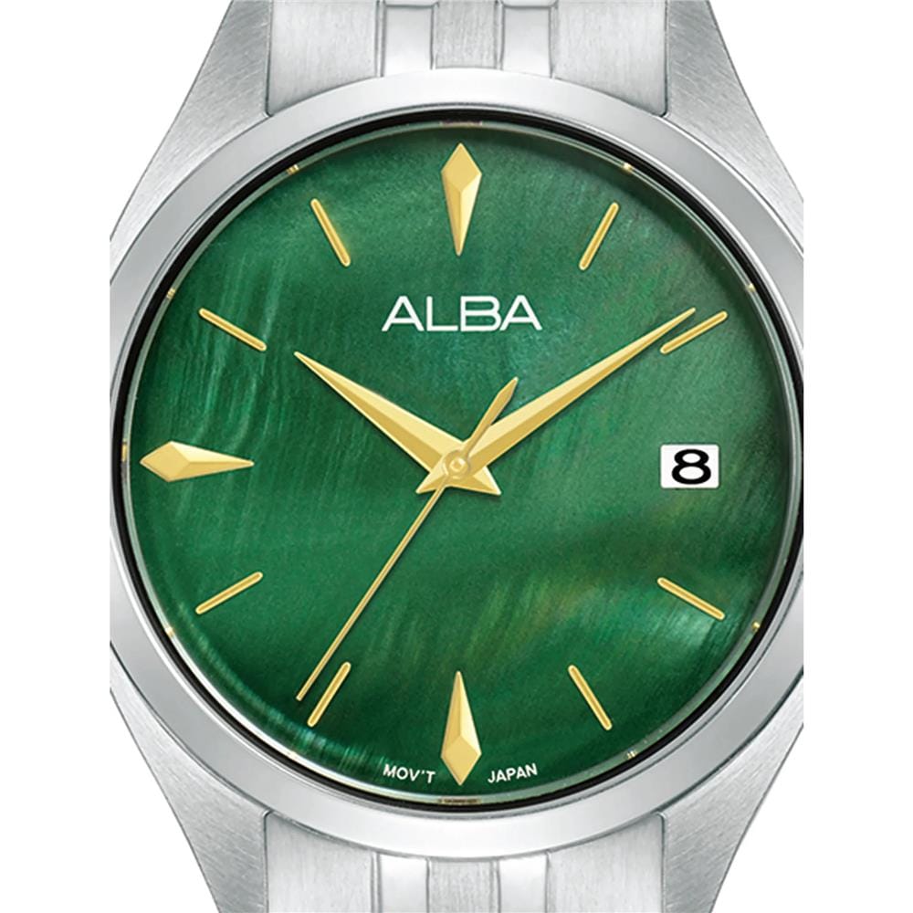 นาฬิกาข้อมือผู้หญิง ALBA รุ่น IKEBANA AG8P37X ขนาด 32 มม. สีเขียว
