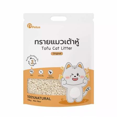 ทรายแมวเต้าหู้ PETUS กลิ่นออริจินัล 1.5 กก.