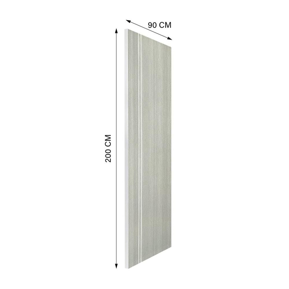 ประตูภายใน UPVC ไม่เจาะลูกบิด NAPA UA3 90x200 ซม. สีเทาลายไม้
