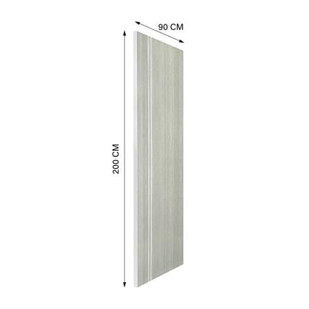 ประตูภายใน UPVC ไม่เจาะลูกบิด NAPA UA3 90x200 ซม. สีเทาลายไม้_4