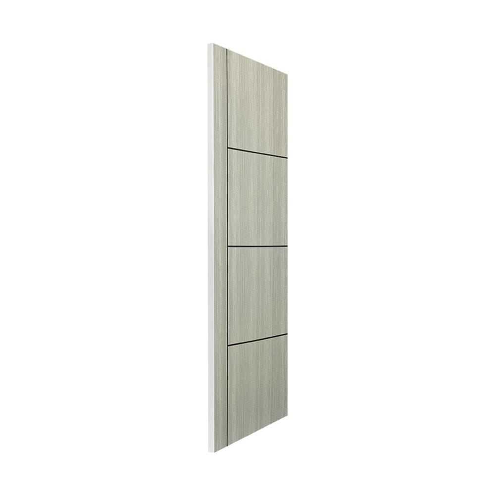 ประตูภายใน UPVC ไม่เจาะลูกบิด NAPA UA24B 90x200 ซม. สีเทาลายไม้
