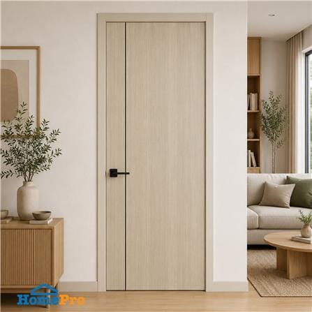 ประตูภายใน UPVC ไม่เจาะลูกบิด NAPA UA2B 90x200 ซม. สีน้ำตาลเข้มลายไม้_3