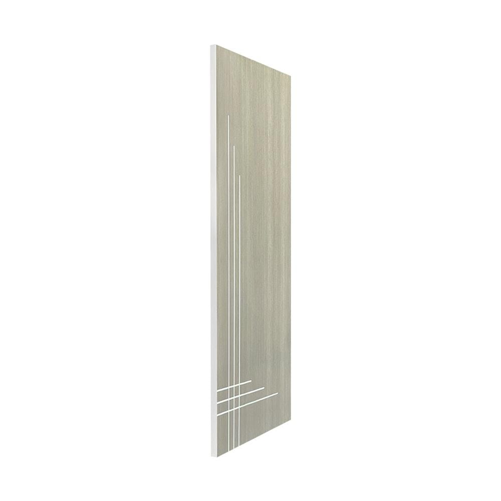 ประตูภายใน UPVC ไม่เจาะลูกบิด NAPA UA12 80x200 ซม. สีเทาลายไม้