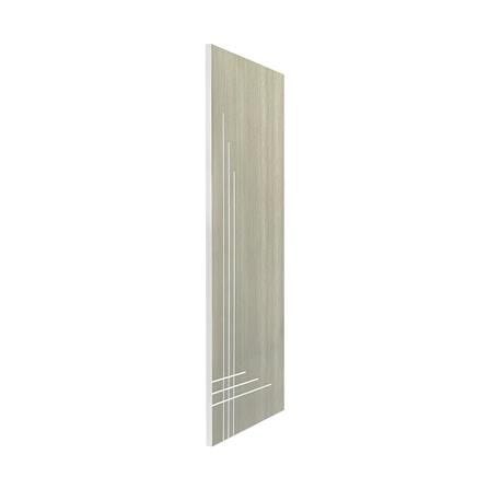 ประตูภายใน UPVC ไม่เจาะลูกบิด NAPA UA12 80x200 ซม. สีเทาลายไม้_2