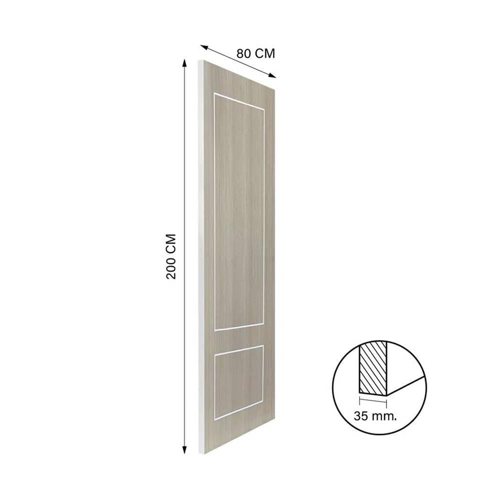 ประตูภายใน UPVC ไม่เจาะลูกบิด NAPA UA13 80x200 ซม. สีน้ำตาลเข้มลายไม้