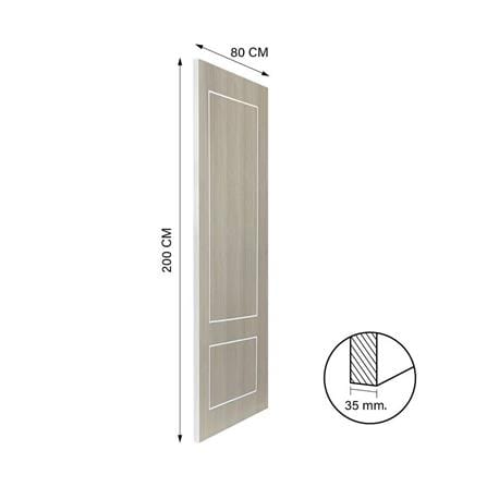ประตูภายใน UPVC ไม่เจาะลูกบิด NAPA UA13 80x200 ซม. สีน้ำตาลเข้มลายไม้_4