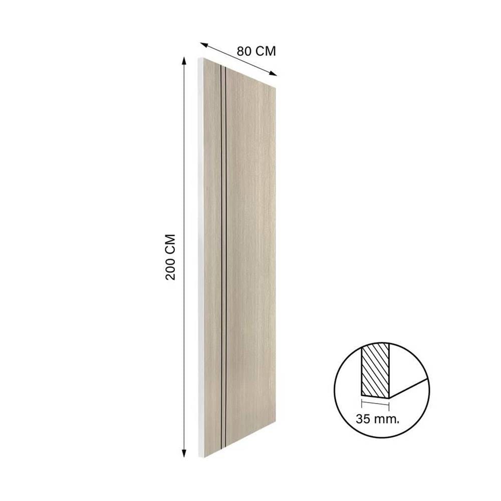 ประตูภายใน UPVC ไม่เจาะลูกบิด NAPA UA3B 80x200 ซม. สีน้ำตาลเข้มลายไม้