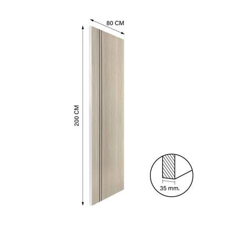 ประตูภายใน UPVC ไม่เจาะลูกบิด NAPA UA3B 80x200 ซม. สีน้ำตาลเข้มลายไม้_4