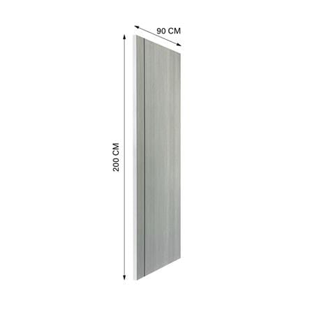 ประตูภายใน UPVC ไม่เจาะลูกบิด NAPA UA2B 90x200 ซม. สีเทาลายไม้_4