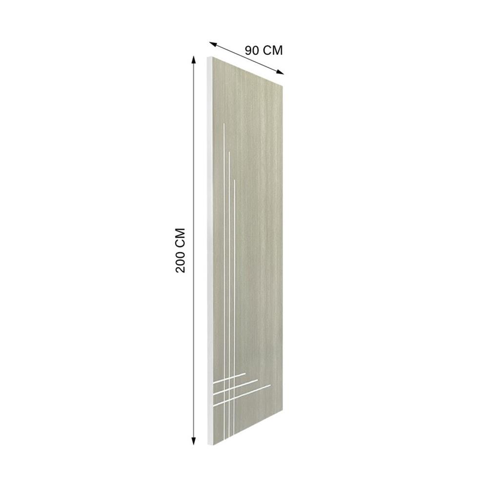 ประตูภายใน UPVC ไม่เจาะลูกบิด NAPA UA12 90x200 ซม. สีเทาลายไม้