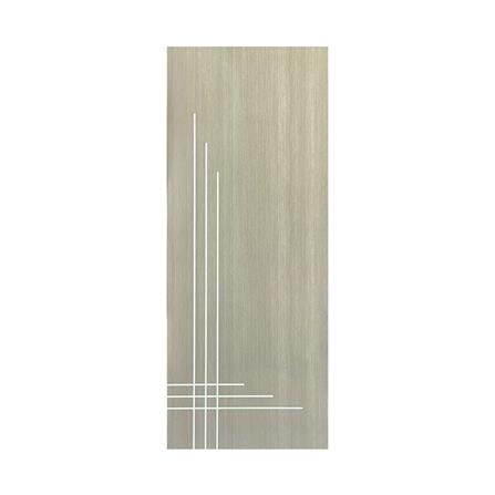 ประตูภายใน UPVC ไม่เจาะลูกบิด NAPA UA12 90x200 ซม. สีเทาลายไม้