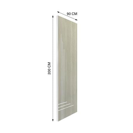 ประตูภายใน UPVC ไม่เจาะลูกบิด NAPA UA12 90x200 ซม. สีเทาลายไม้_4