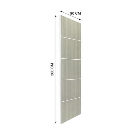 ประตูภายใน UPVC ไม่เจาะลูกบิด NAPA UA5 90x200 ซม. สีเทาลายไม้_4