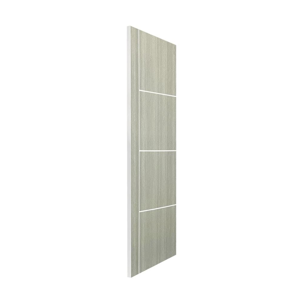 ประตูภายใน UPVC ไม่เจาะลูกบิด NAPA UA24 90x200 ซม. สีเทาลายไม้