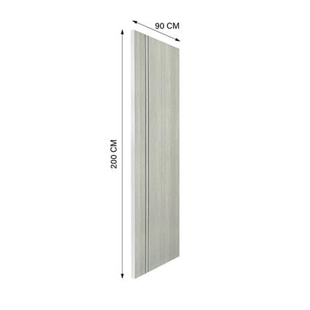 ประตูภายใน UPVC ไม่เจาะลูกบิด NAPA UA3B 90x200 ซม. สีเทาลายไม้_4