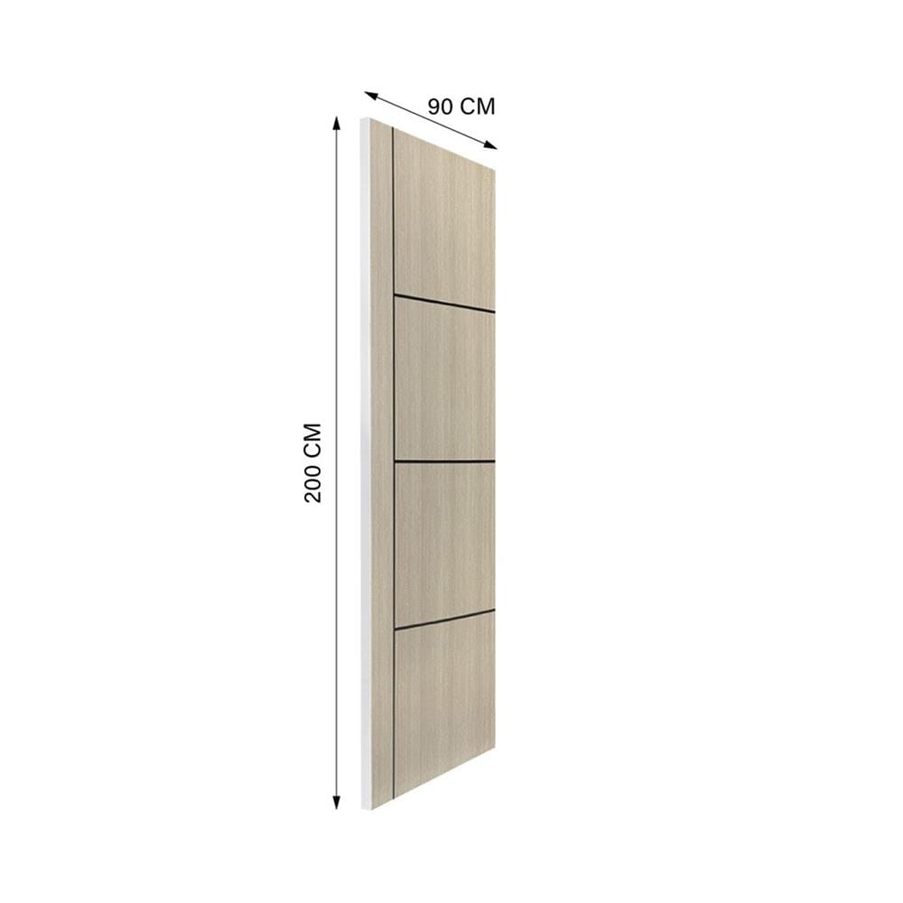 ประตูภายใน UPVC ไม่เจาะลูกบิด NAPA UA24B 90x200 ซม. สีน้ำตาลเข้มลายไม้