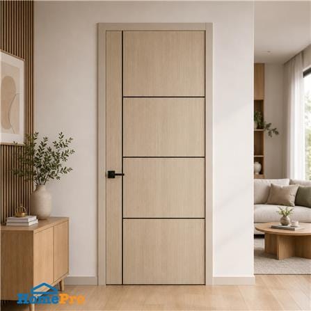 ประตูภายใน UPVC ไม่เจาะลูกบิด NAPA UA24B 90x200 ซม. สีน้ำตาลเข้มลายไม้_3