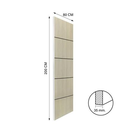ประตูภายใน UPVC ไม่เจาะลูกบิด NAPA UA5B 80x200 ซม. สีน้ำตาลเข้มลายไม้_4